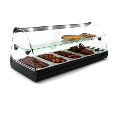 Sayl - Vitrine Chaude Standard LED - 1190 mm - 2 Étagères - Bain-Marie - C26L