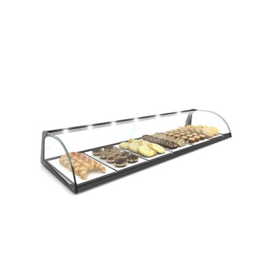 Sayl - Vitrine Neutre Expo Curvé - 1190 mm - 2 Niveaux - E26