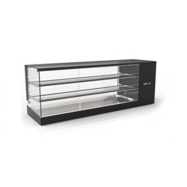 Sayl - Vitrine Réfrigérée de Présentation avec Fond Plat - L970 mm - 1 ou 2 Niveaux - VTLG24P-1