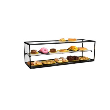 Sayl - Vitrine Neutre Rectangulaire 2 Etagères en Verre Trempé - EP36S