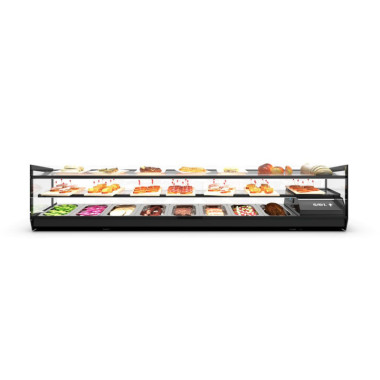 Sayl - Vitrine à Tapas Réfrigérée Bacs GN 1/3 Double LED Série KUBE - VCKB4