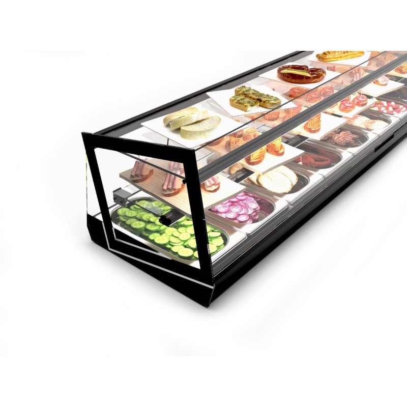 Sayl - Vitrine à Tapas Réfrigérée Cuve Plane Double LED Série KUBE - VCKB4P