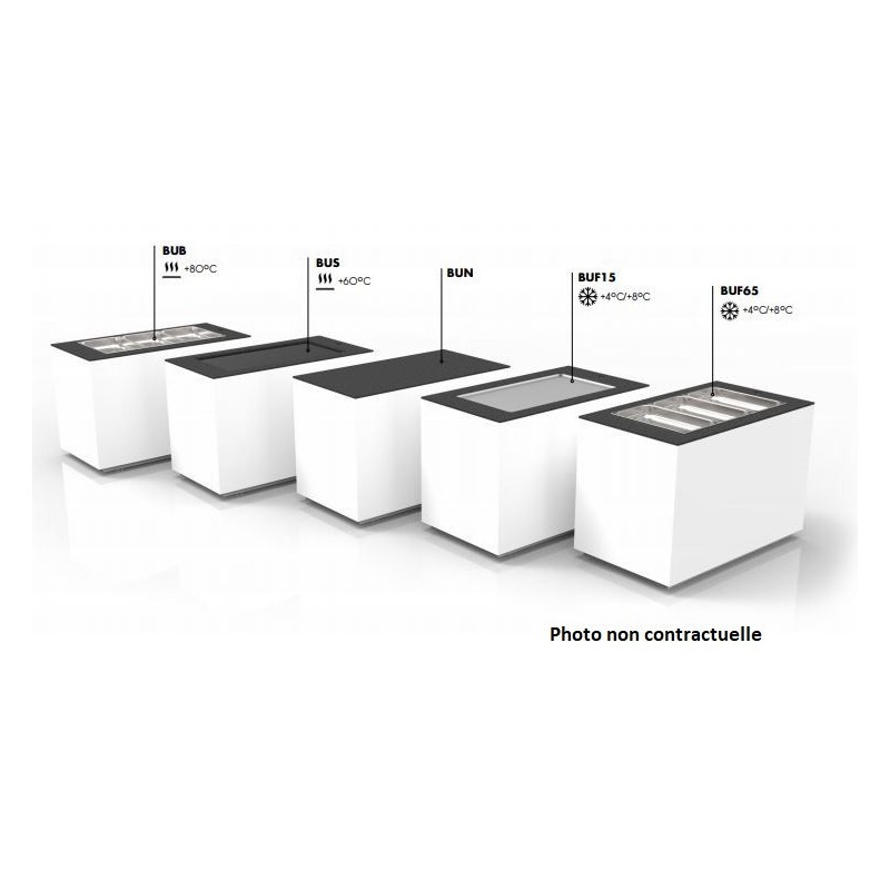 Sayl - Base de Buffet Réfrigéré Plaque Froide avec Bacs - 1300x700 mm - BUF65