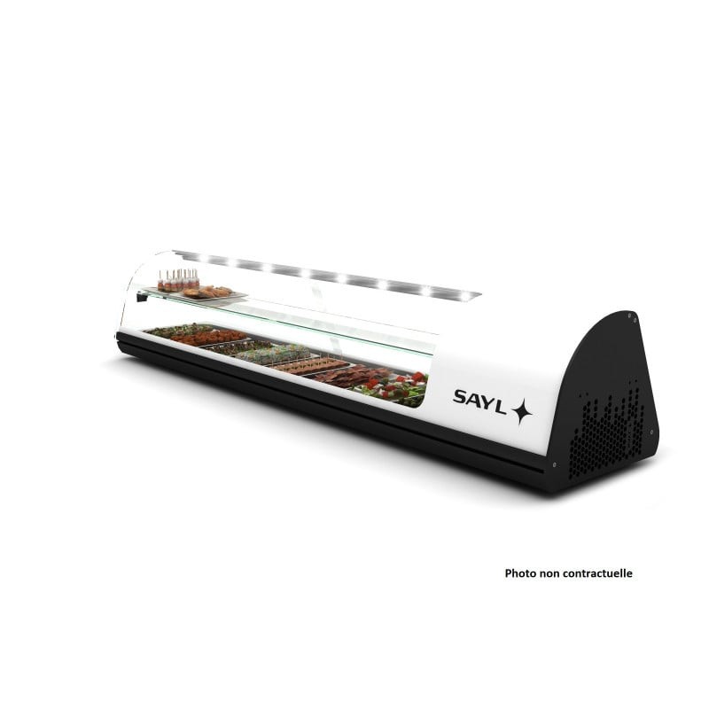 Sayl - Vitrine froide à Tapas Deux Etagères avec 4 Bacs GN 1/3 - V24B