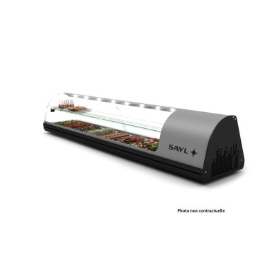 Sayl - Vitrine froide à Tapas Deux Etagères avec 6 Bacs GN 1/3 - V26B