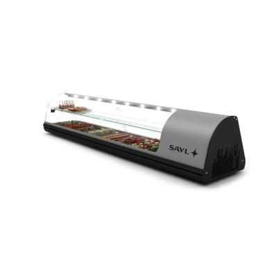 Sayl - Vitrine froide à Tapas Deux Etagères avec 8 Bacs GN 1/3 - V28B