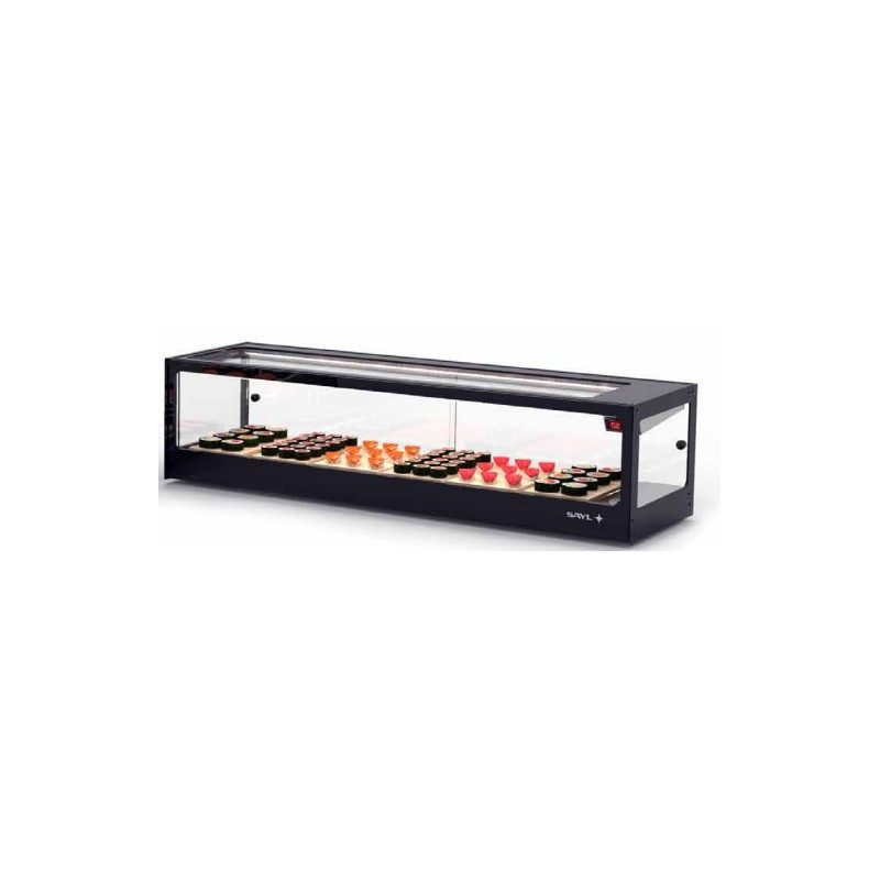 Sayl - Vitrine Sushi Réfrigérée - 1190 x 380 x 300 mm - Sans Groupe de Réfrigérateur à Distance - VTLG6SGZ