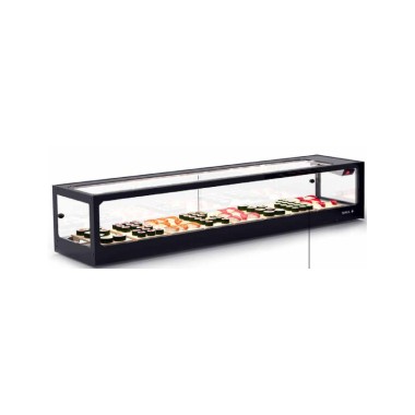 Sayl - Vitrine Sushi Réfrigérée - 1580 x 380 x 300 mm - Sans Groupe de Réfrigérateur à Distance - VTLG8SGZ