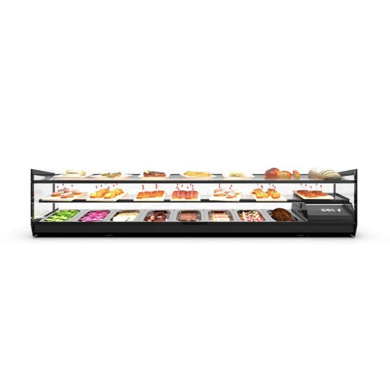Sayl - Vitrine à Tapas Réfrigérée Cuve Plane Double LED Série KUBE - VCKB4P