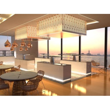 Buffet Réfrigéré Cuve Froide - 1300x700 mm - Anti-Postillons Inversé - Sayl