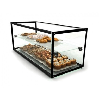 Vitrine Neutre Expo Plano - 920 mm - Moyenne - 2 Nniveaux - Sayl