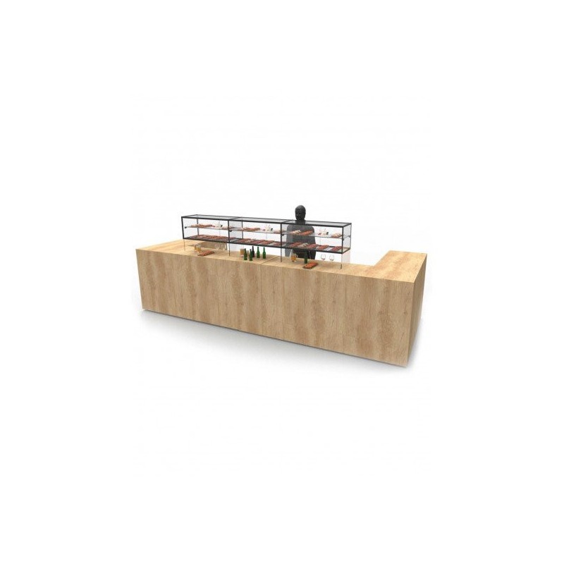 Vitrine Neutre Expo Plano Zeppelin - 555 mm - Petite - LED - Sayl