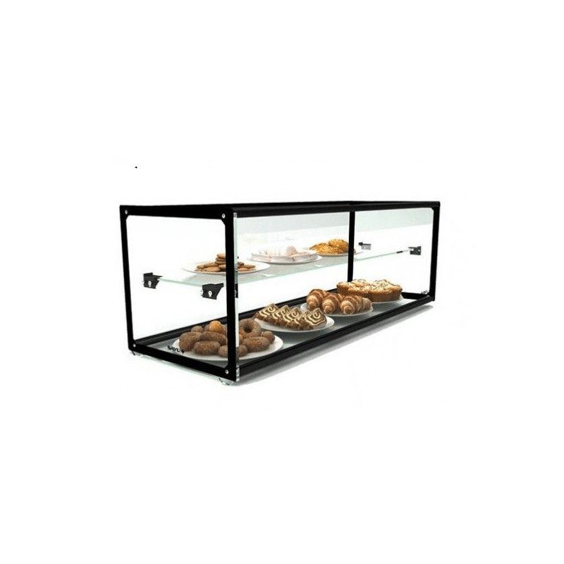 Vitrine Neutre Expo Plano - 920 mm - Moyenne - 2 Nniveaux - Sayl