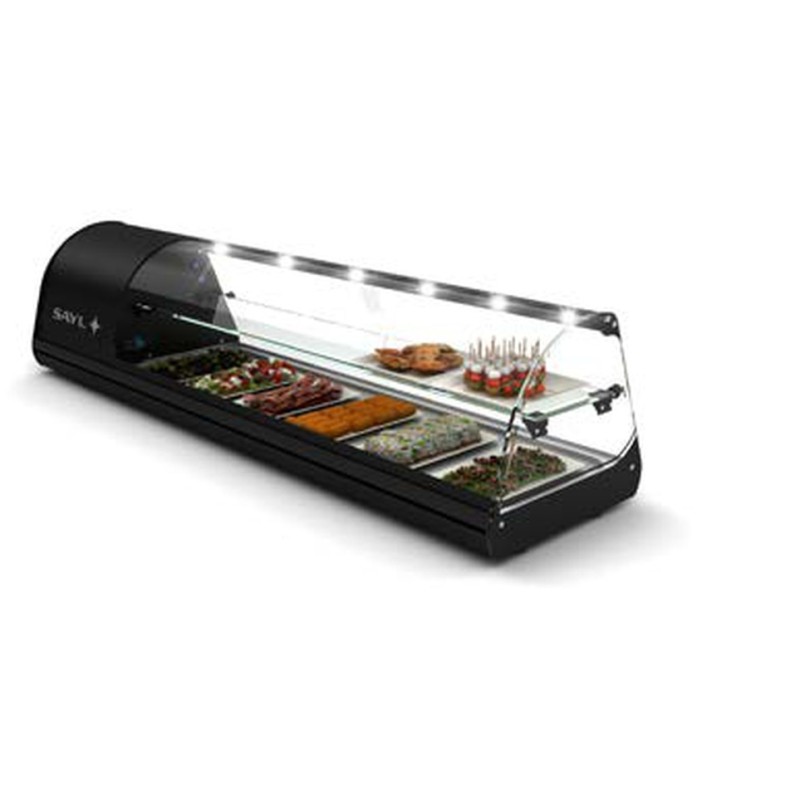 Vitrine à Tapas Réfrigérée Standard - 1438 mm - 2 Étagères - Moteur Gauche CP - Sayl