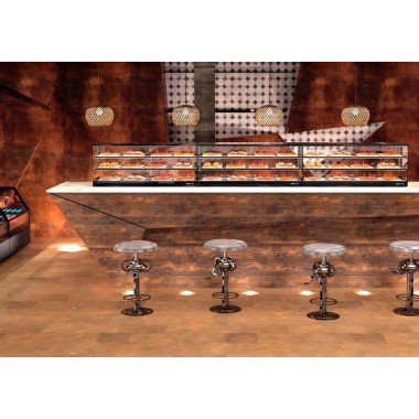 Vitrine Réfrigérée Logic Triple - 1190 mm - 2 Étagères - Groupe à Distance - Sayl