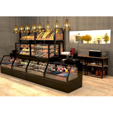 Vitrine Combi Chaude Integra - 1200 mm - 4 Étagères - Sayl