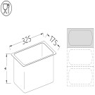 Bac gastronorm 1/3 h200 mm - Diamond - B/GN1/3- 200