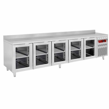 Table réfrigérée ventilé5 portes - GN1/1 - Diamond - DT274/P9GX