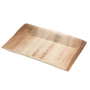 Ecobioshopping - Assiette 25x17 en feuille de palmier - 25 pièces - 3394