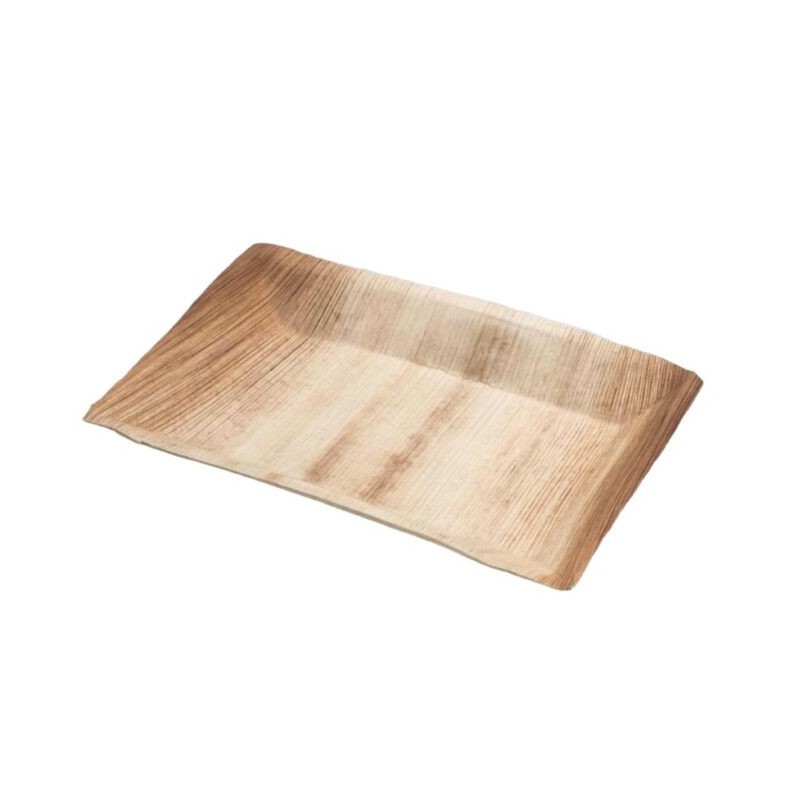 Ecobioshopping - Assiette 25x17 en feuille de palmier - 25 pièces - 3394