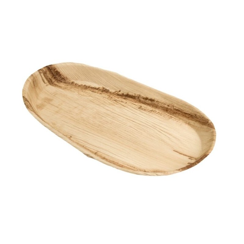 Ecobioshopping - Plateau Long 55x30 cm en feuille de palmier - 10 pièces - 4747