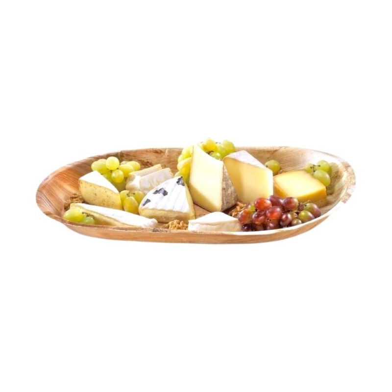Ecobioshopping - Plateau Long 55x30 cm en feuille de palmier - 10 pièces - 4747