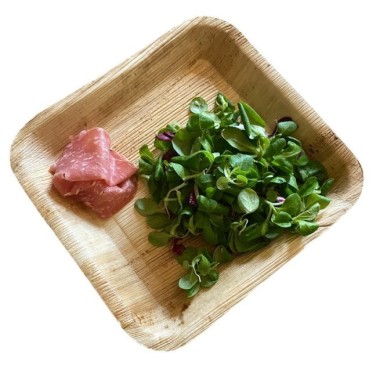 Ecobioshopping - Assiette plate carrée 24x24 cm en feuille de palmier - 25 pièces - 5040