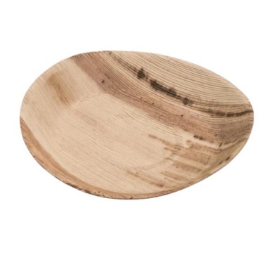 Ecobioshopping - Assiette ronde de 22 cm en feuille de palmier - 25 pièces - 5037