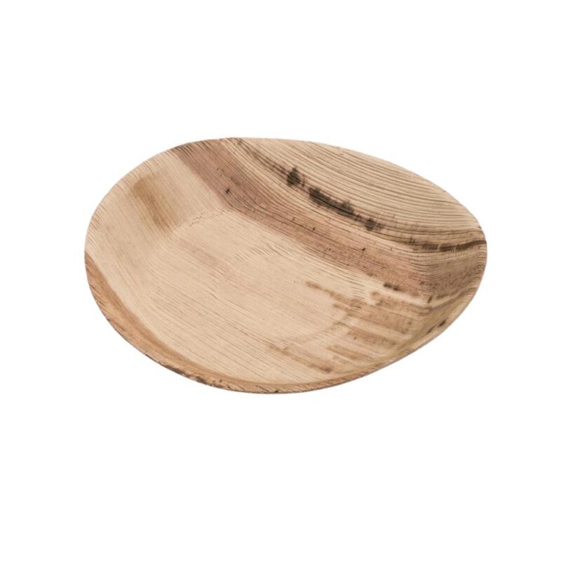 Ecobioshopping - Assiette ronde de 22 cm en feuille de palmier - 25 pièces - 5037