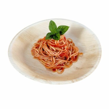 Ecobioshopping - Assiette ronde de 22 cm en feuille de palmier - 25 pièces - 5037