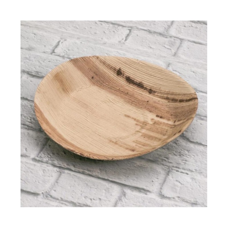Ecobioshopping - Assiette ronde de 22 cm en feuille de palmier - 25 pièces - 5037
