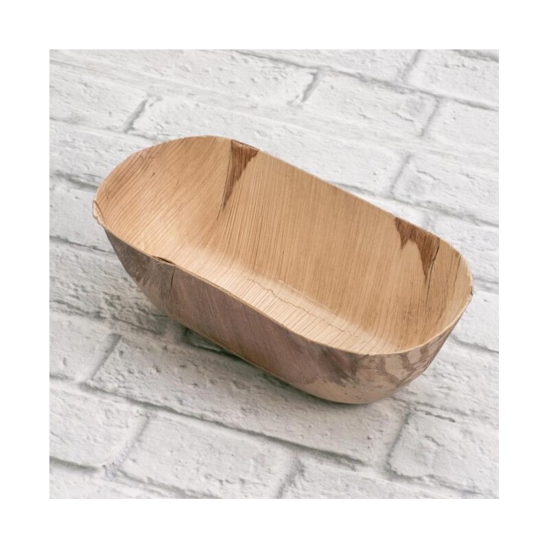 Ecobioshopping - Bol Padiga 23x11x6 cm en feuille de palmier - 20 pièces - 5284