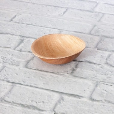 Ecobioshopping - Mini assiette Finger Food 9,5 cm en feuille de palmier - 25 pièces - 15022
