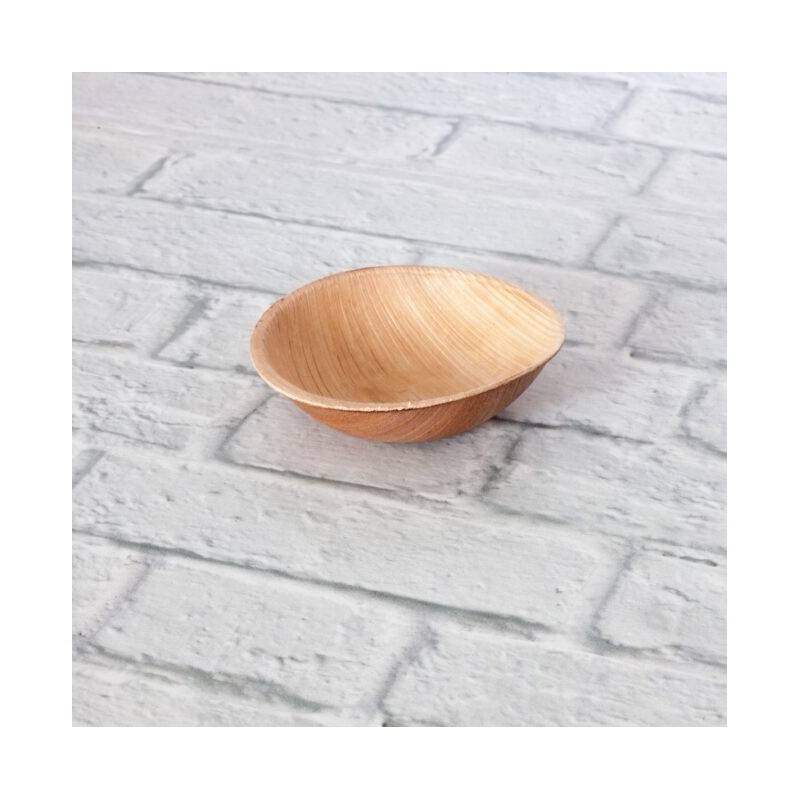 Ecobioshopping - Mini assiette Finger Food 9,5 cm en feuille de palmier - 25 pièces - 15022