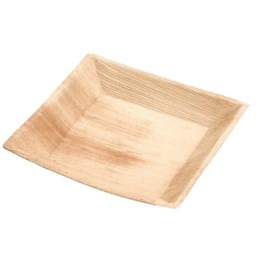 Ecobioshopping - Assiette plate 18x18 cm en feuille de palmier - 25 pièces - 3392