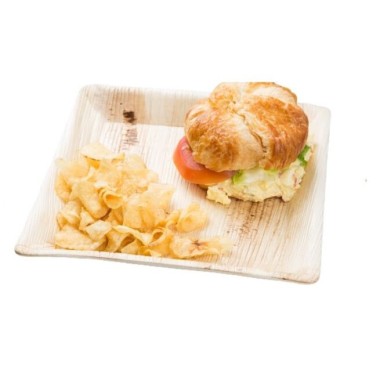 Ecobioshopping - Assiette plate 18x18 cm en feuille de palmier - 25 pièces - 3392