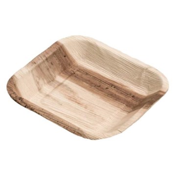 Ecobioshopping - Assiette carrée 17x17 cm en feuille de palmier - 25 pièces - 5030