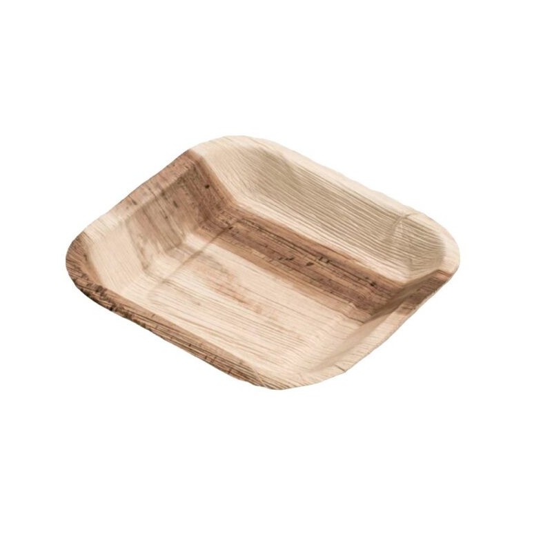 Ecobioshopping - Assiette carrée 17x17 cm en feuille de palmier - 25 pièces - 5030