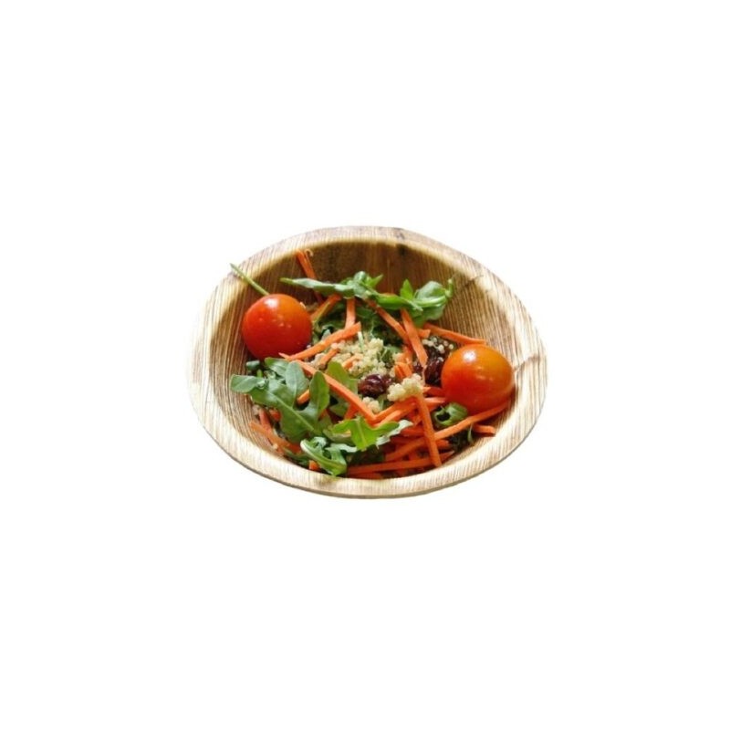 Ecobioshopping - Assiette ronde 12 cm en feuille de palmier - 25 pièces - 5029