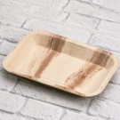 Ecobioshopping - Plateau rectangulaire 23x15 en feuille de palmier - 25 pièces - 5034