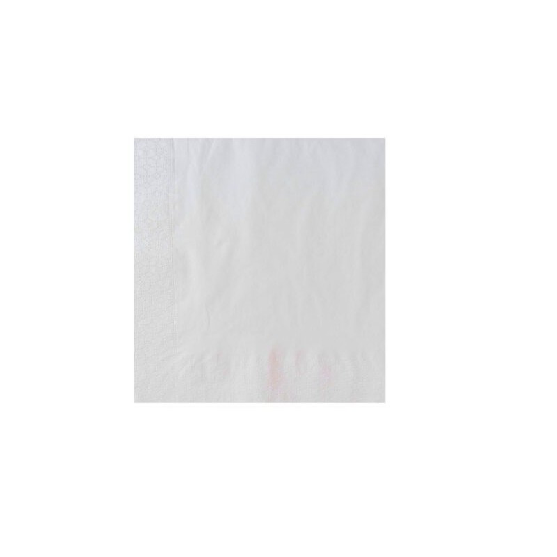 Ecobioshopping - Serviette blanche 2 plis 38x38 cm - 50 pièces - 32285