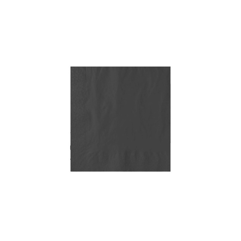 Ecobioshopping - Serviette noire 2 plis 40x40 cm - 100 pièces - 32087