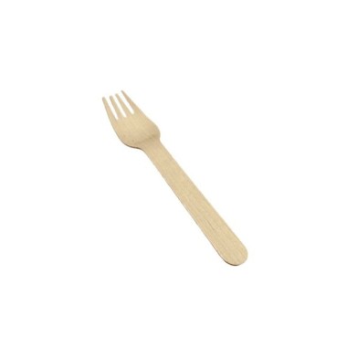 Ecobioshopping - Fourchette 15,6 cm en bois - 100 pièces - 11969