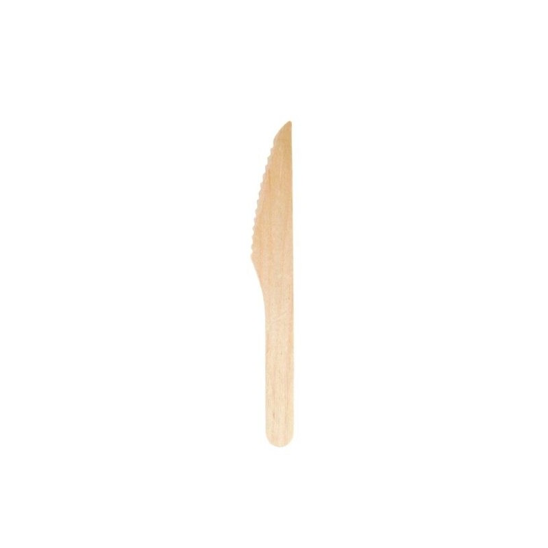 Ecobioshopping - Couteau 16,5 cm en bois - 100 pièces - 11968