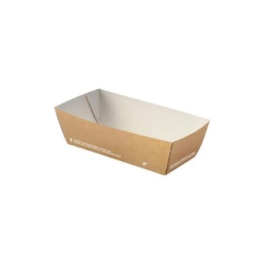 Ecobioshopping - Barquette pour friture Petite 12x6,8x4,5 cm - 50 pièces - 612-65