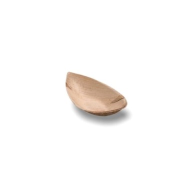 Ecobioshopping - Barquette Petit Bateau 12x6 cm en Feuille de Palmier - 25 pièces - 10758