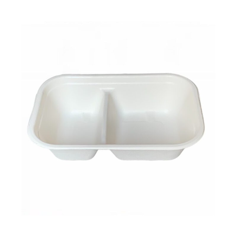 Ecobioshopping - Barquette à deux compartiments 1000 ml - 125 pièces - N397
