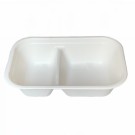 Ecobioshopping - Barquette à deux compartiments 1000 ml - 125 pièces - N397