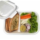 Ecobioshopping - Barquette à deux compartiments 1000 ml - 125 pièces - N397