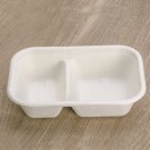 Ecobioshopping - Barquette à deux compartiments 1000 ml - 125 pièces - N397